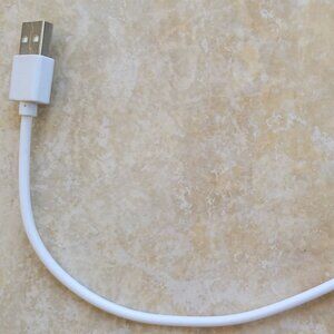 Short USB to Micro USB Cable, 1 Foot, White